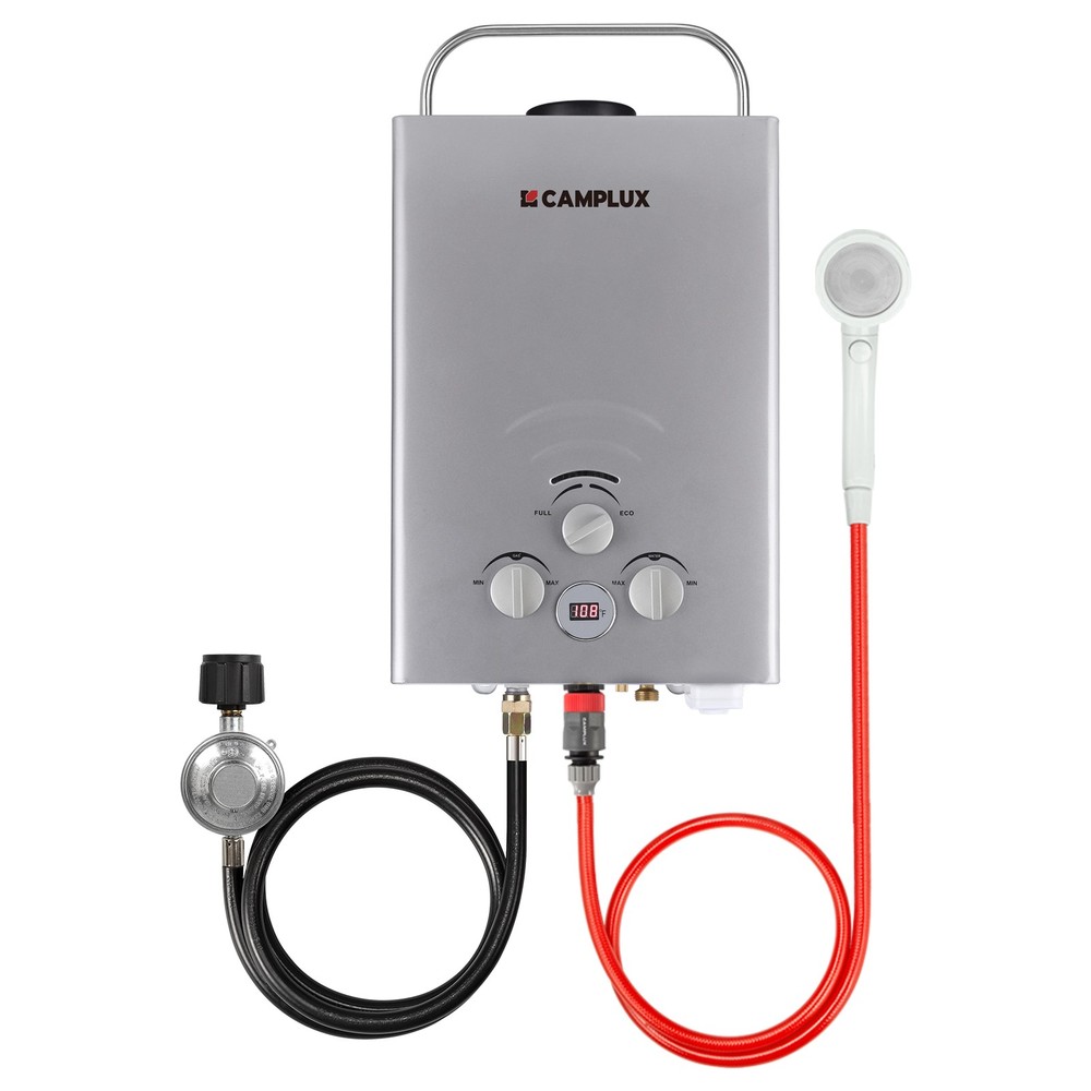 6L Portable Camplux Gas Water Heater On Demand Outdoor Shower for Off-Grid, RV
