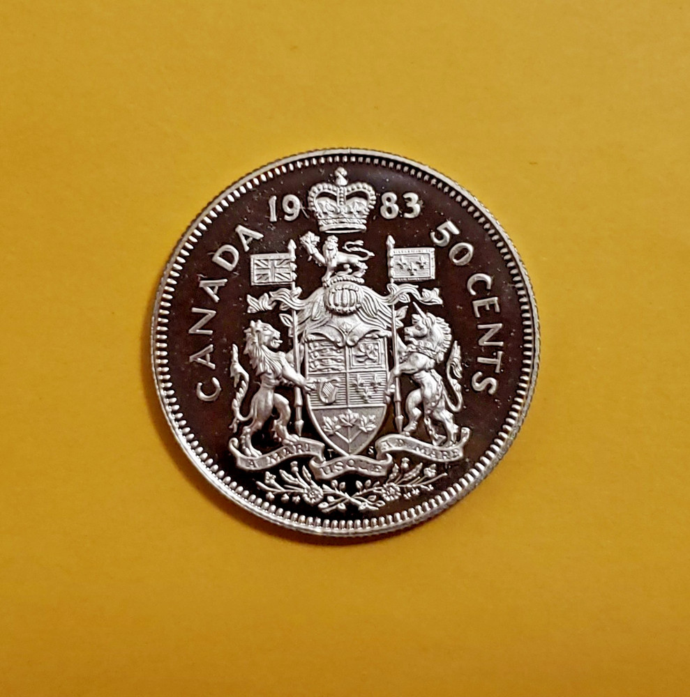 1983 Canadian Proof 50 Cent piece