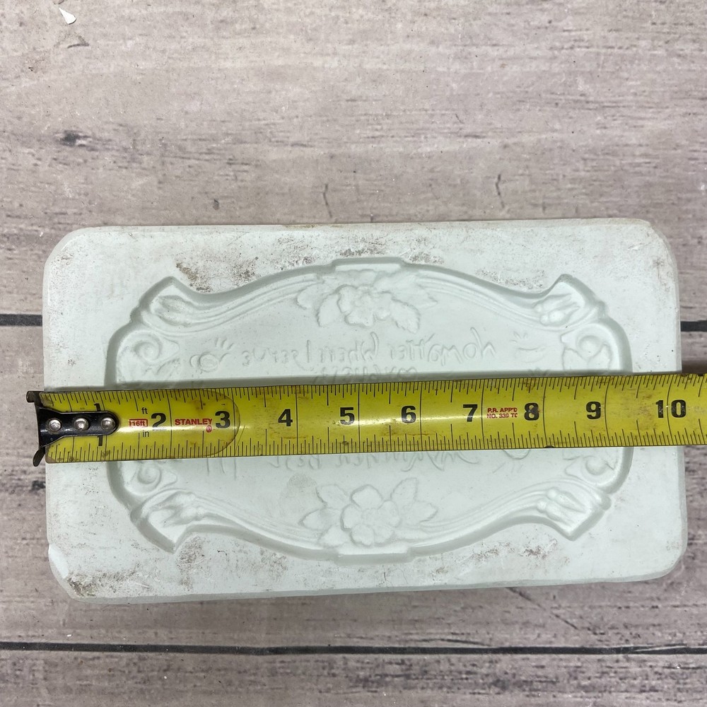 Unbranded Ceramic Casting Mold Decorative Plaque With Floral Border