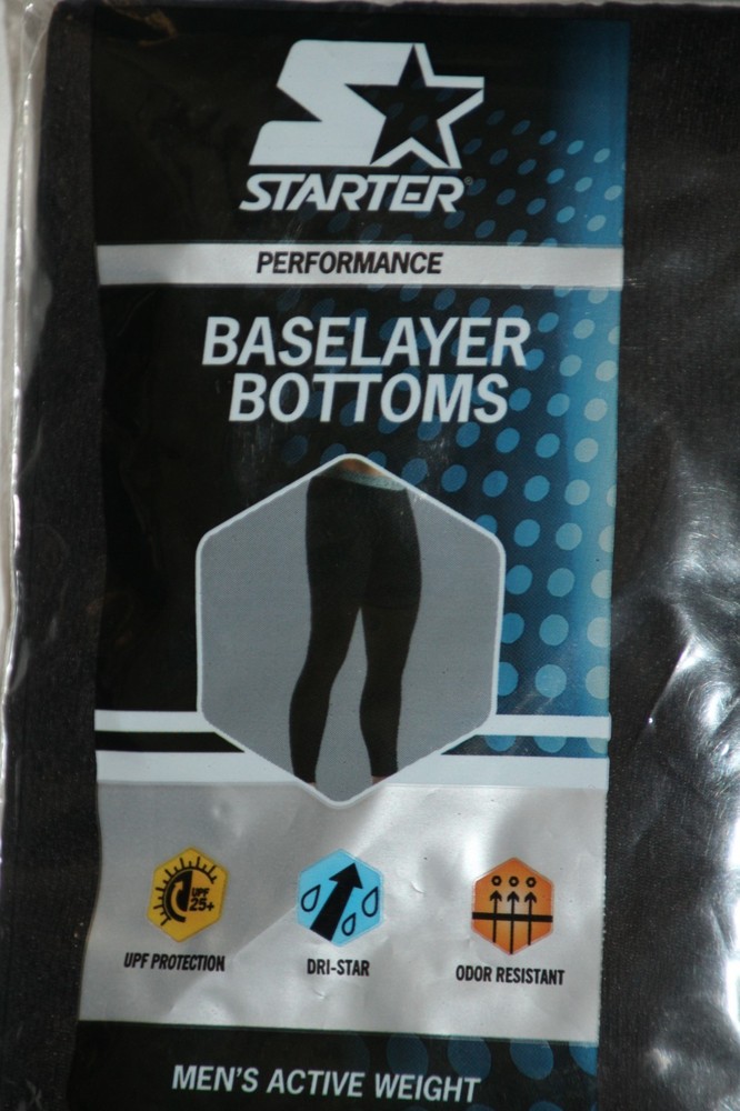 MEN'S STARTER PERFORMANCE BASELAYER BOTTOMS SIZE LARGE BLACK