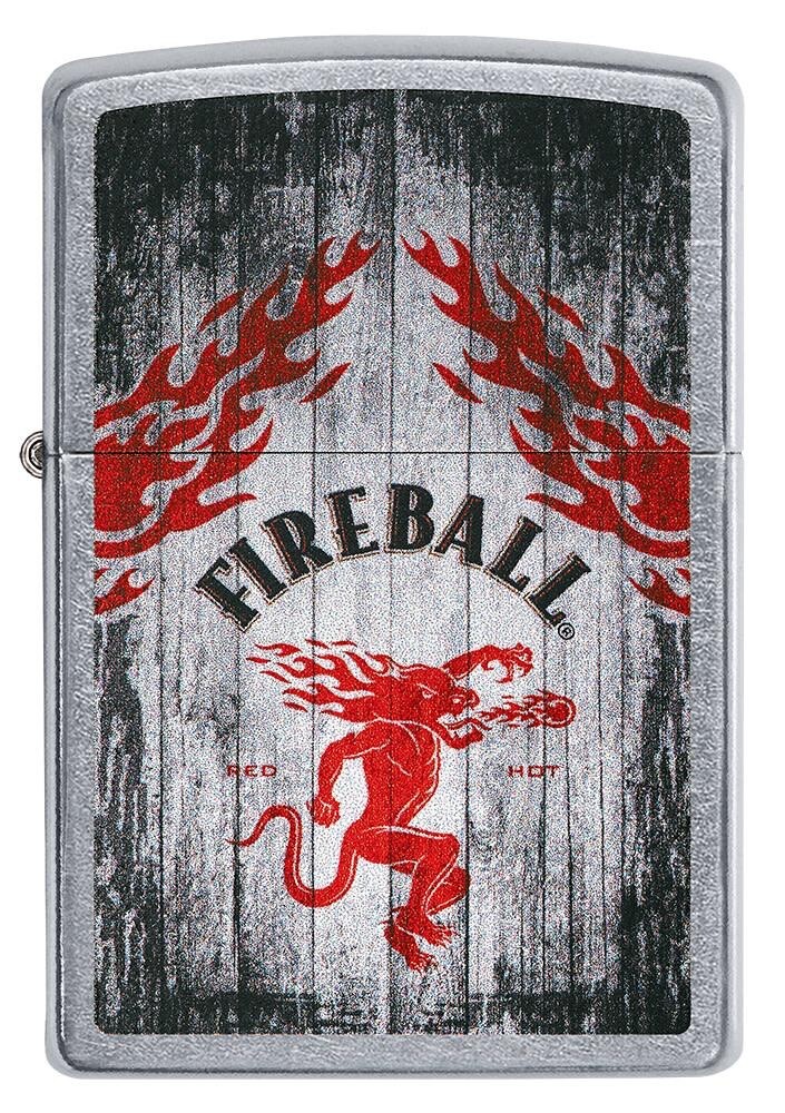 Zippo Lighter - Fireball 49542 + free flint pack