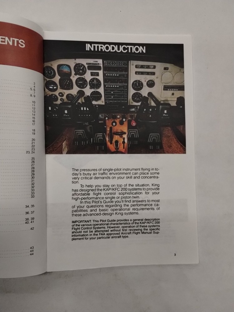 King KAP/KFC 200 Flight Control Systems Pilots Guide -Reproduction
