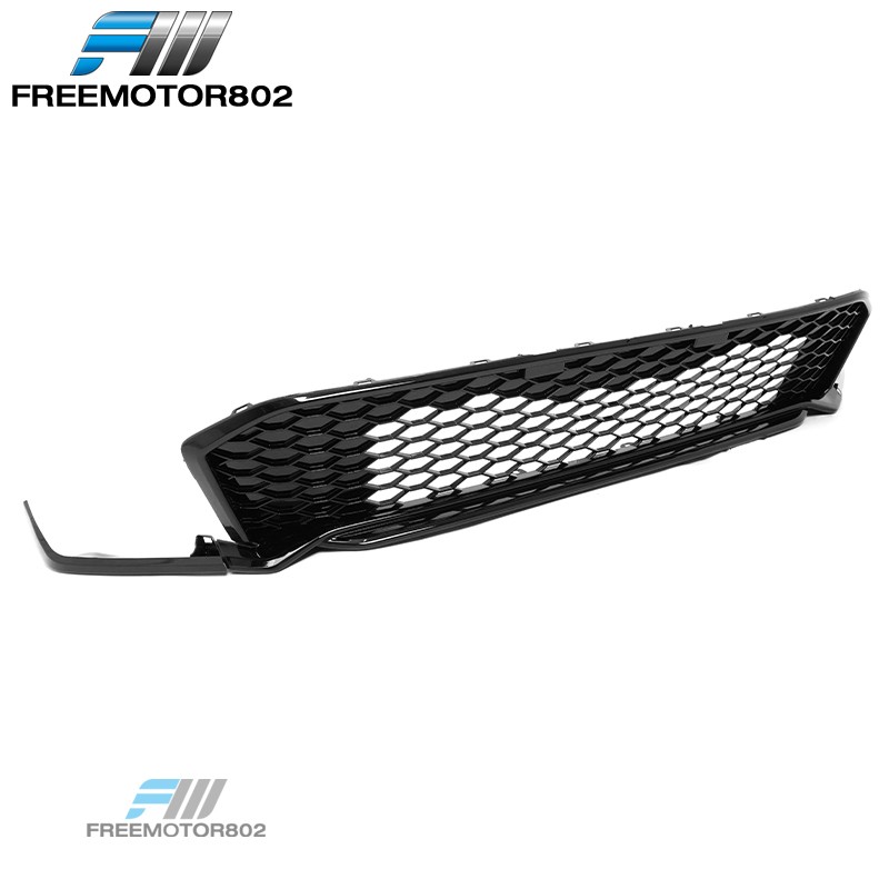 For 25-26 Civic Type R Front Bumper Lower Upper Mesh Grilles Kit Gloss Black ABS