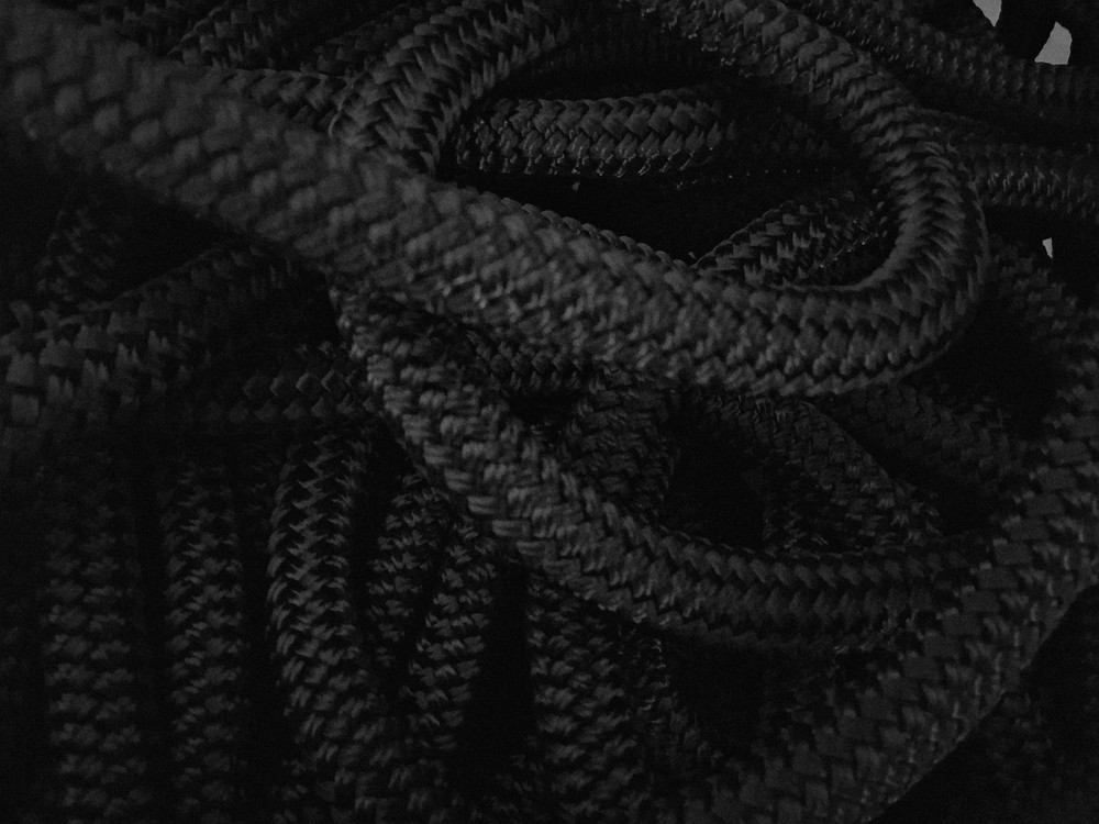 9/16 x 100 ft. Double Braid-Yacht Braid Polyester Rope. Black