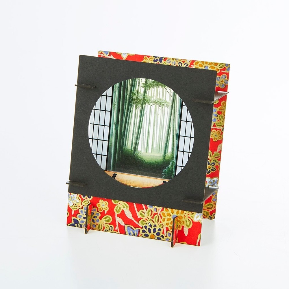 3D Paper Stand Layer Art - Round Window - Bamboo forest CHIKURIN