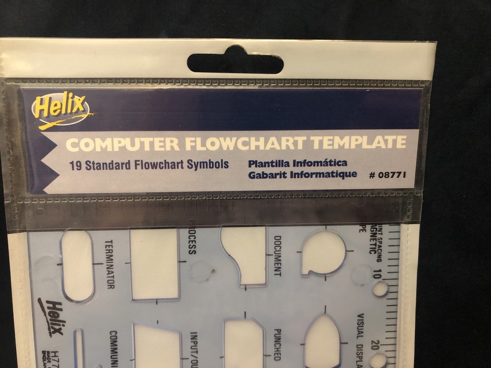 Helix H77 Computer Flowchart Template - Programming Algorithms Made in England
