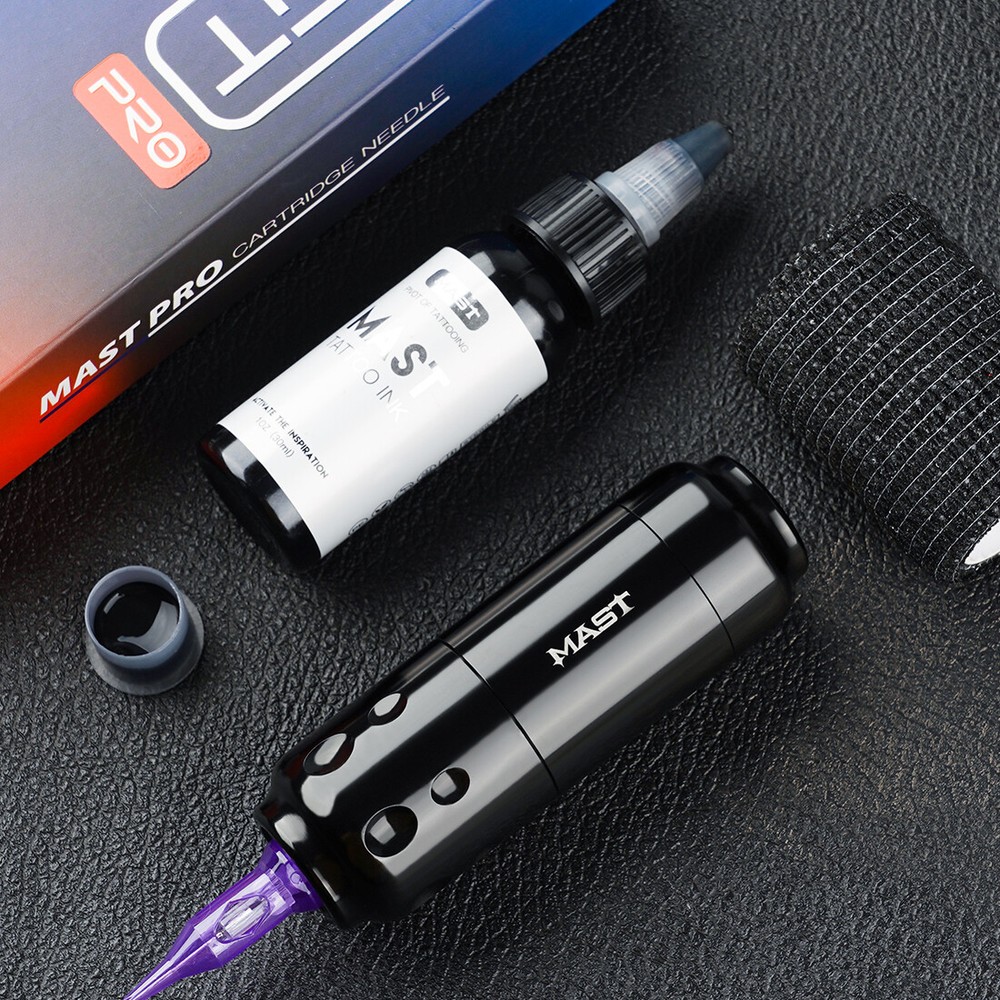 Mast Sensor Wireless Tattoo Machine Rotary Pmu Permanent Makeup Pen Needles Kit