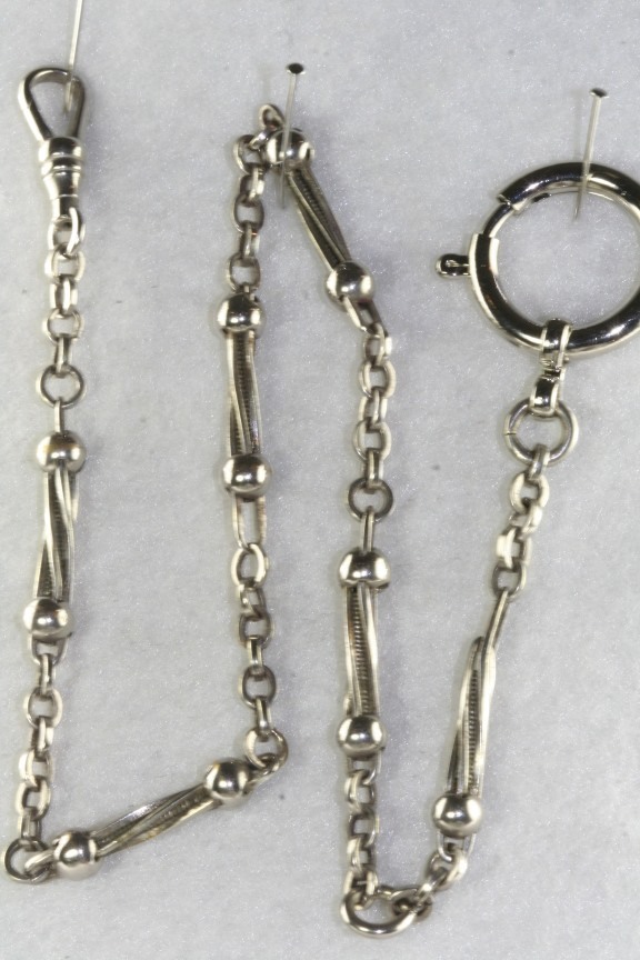 ANTIQUE CHROME WATCH CHAIN