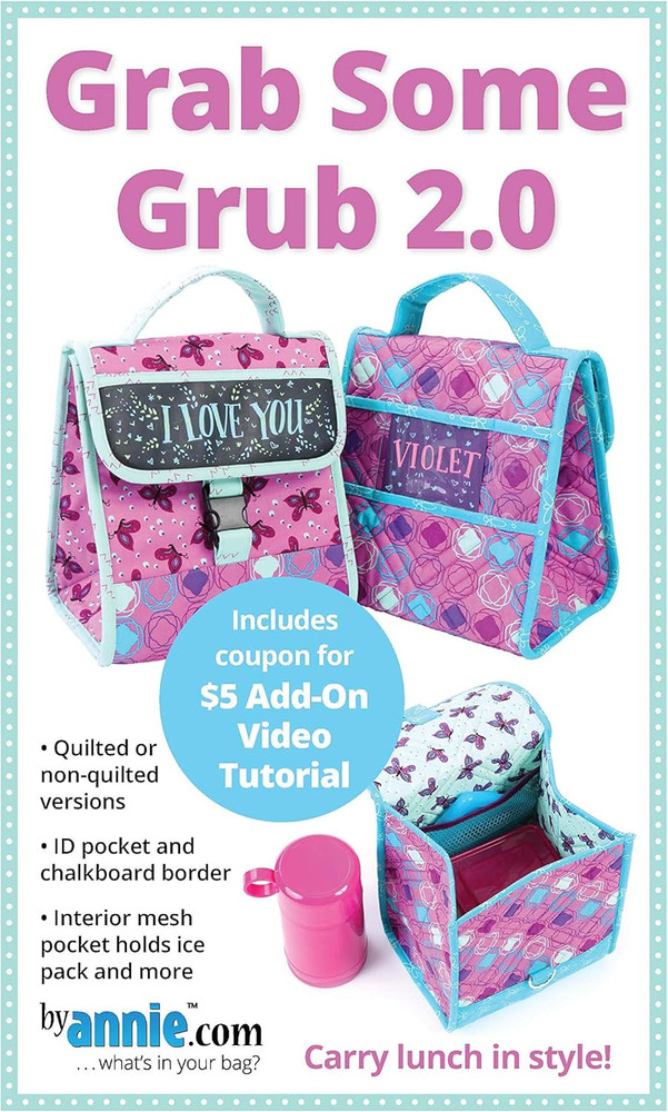 Grab Some Grub 2.0 Pattern, White