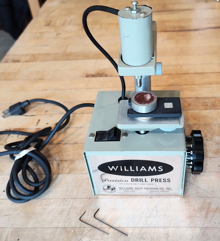 Williams Gold Refining Co. Precision Small Drill Press With Chuck And Chuck Keys