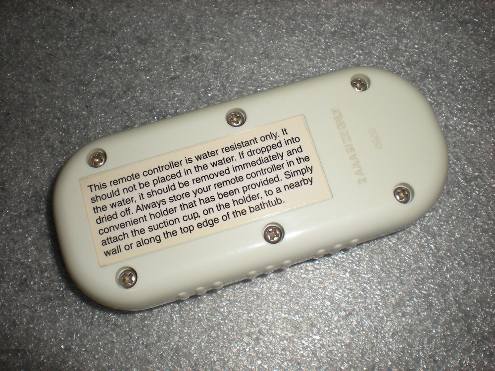 Homedics Remote Control FOR Bubble Spa Plus BMAT-250 Electronic Massaging Bath