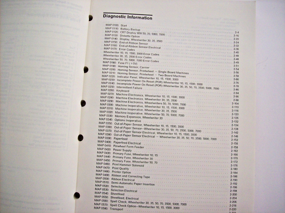 IBM WHEELWRITERS TYPEWRITER SERVICE MANUAL