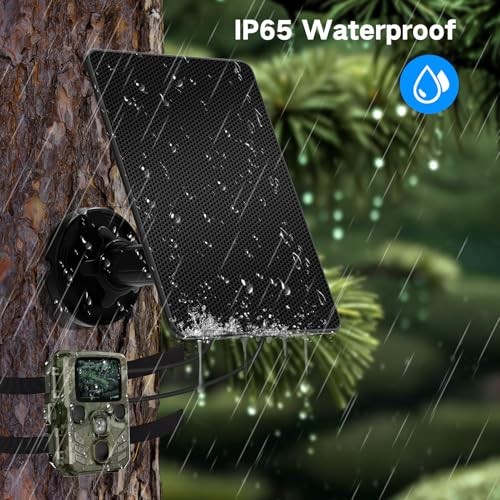 Trail Camera Solar Panel, Trail Camera Solar Panel with Built-in 5000mAh Large