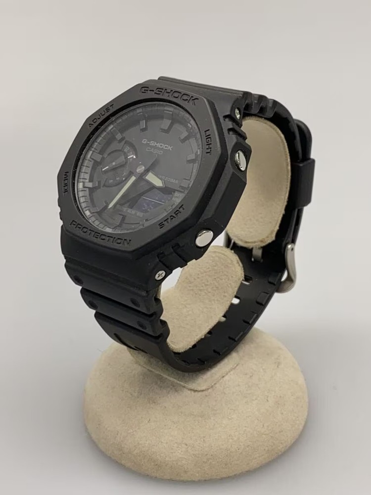 CASIO Quartz Watch G SHOCK Analog Digital Rubber BLK BLK SS