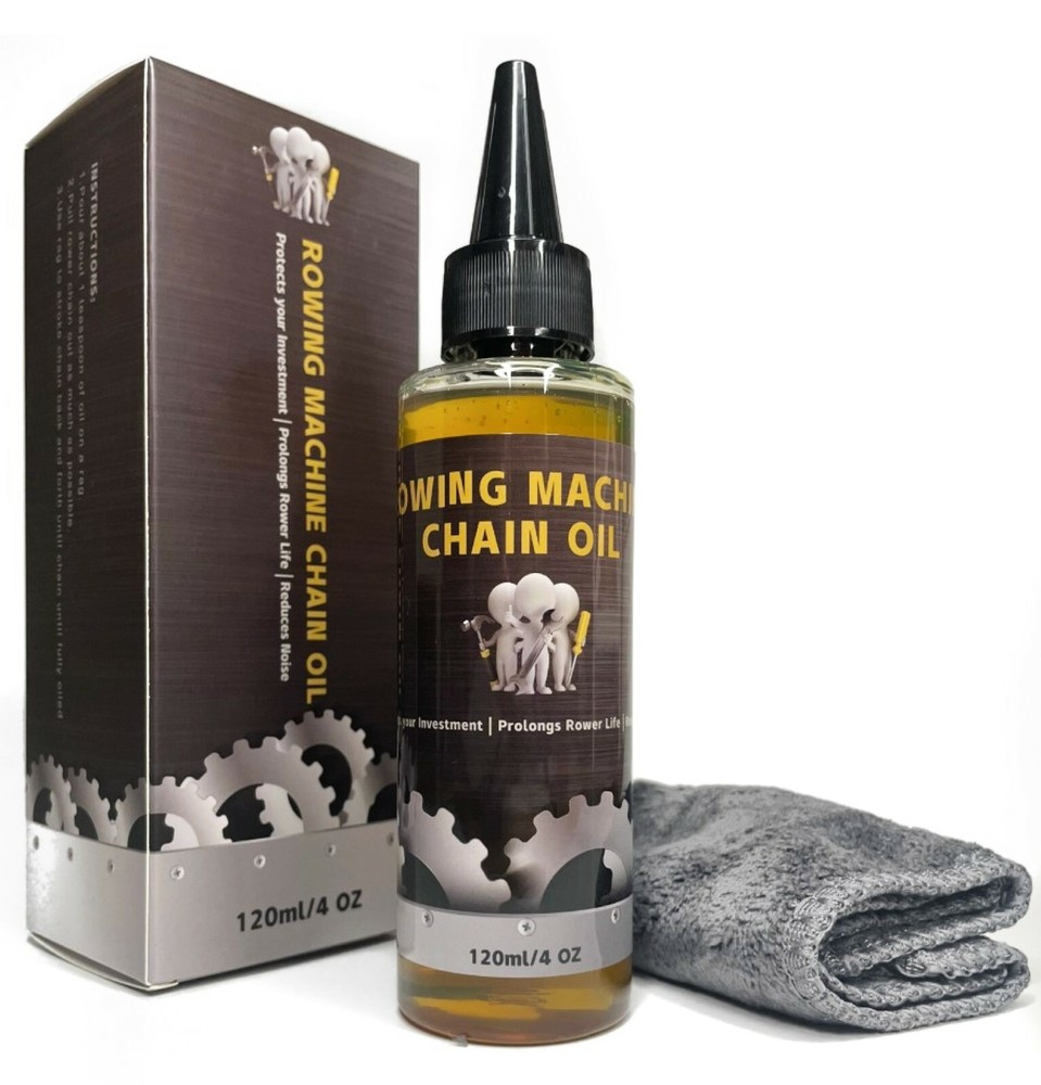 Rower Chain Oil with application Cloth, Lube, rowing machine, works on Concept2