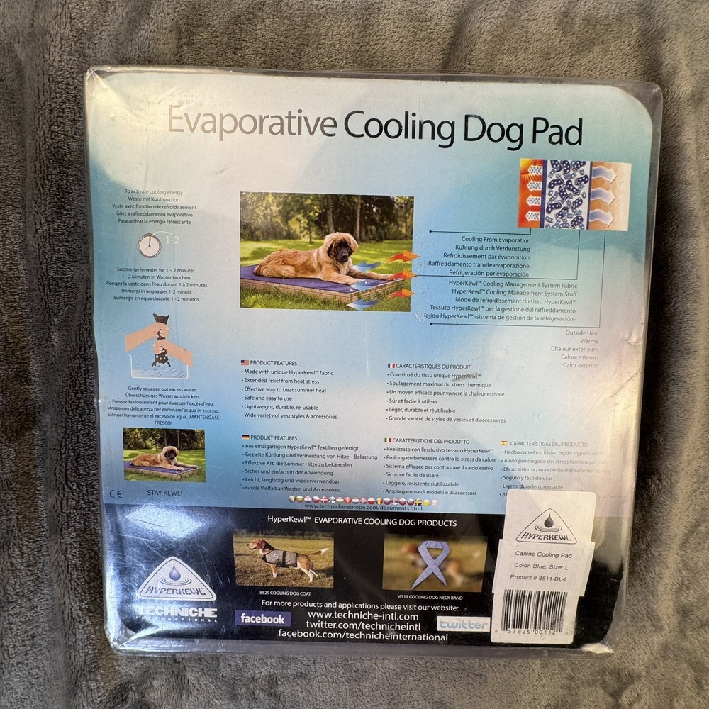 Techniche Hyperkewl Evaporative Cooling Dog Blanket L