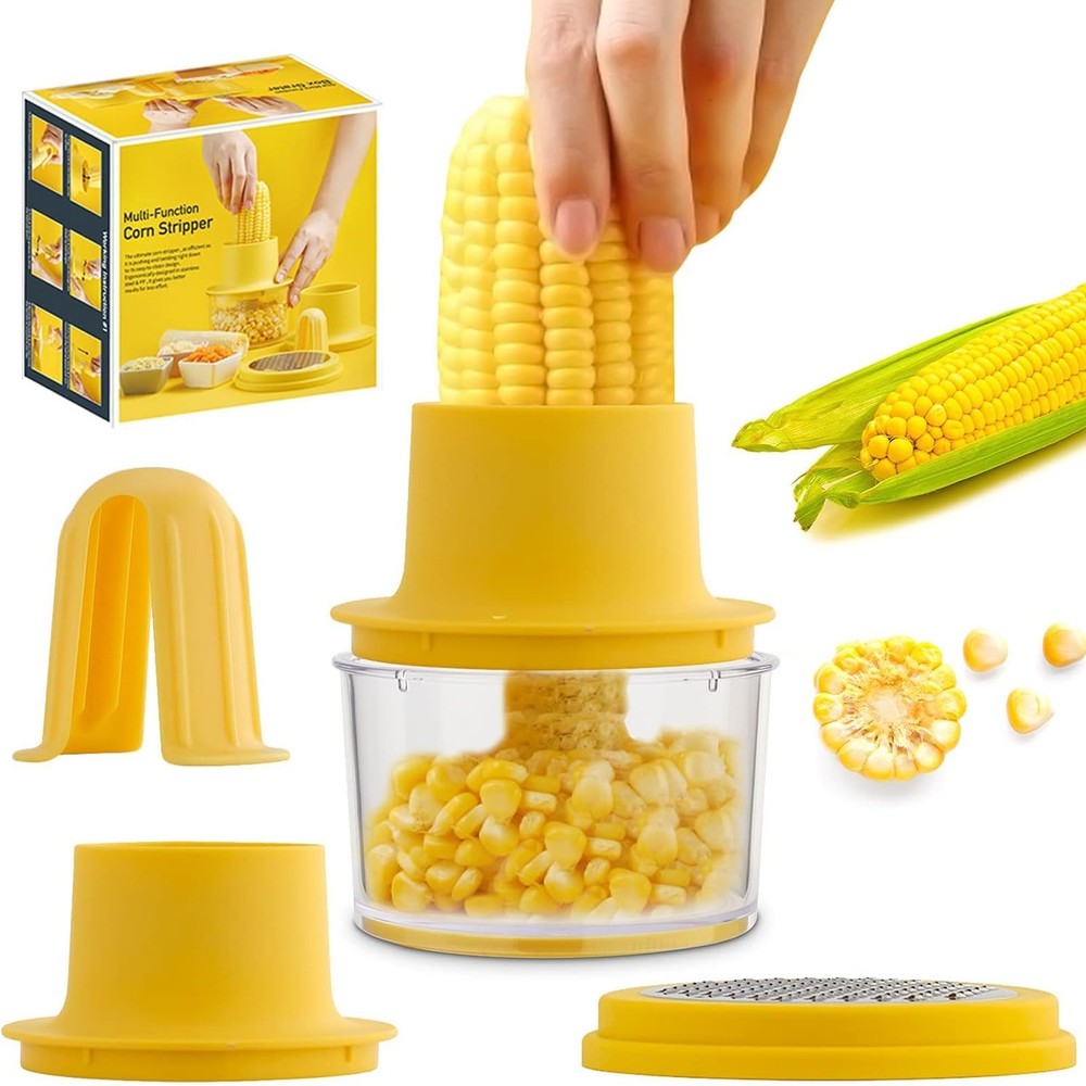 Corn Cob Stripper, Corn Peeler from Corn on the Cob, Quick Corn Kernel Cutter...