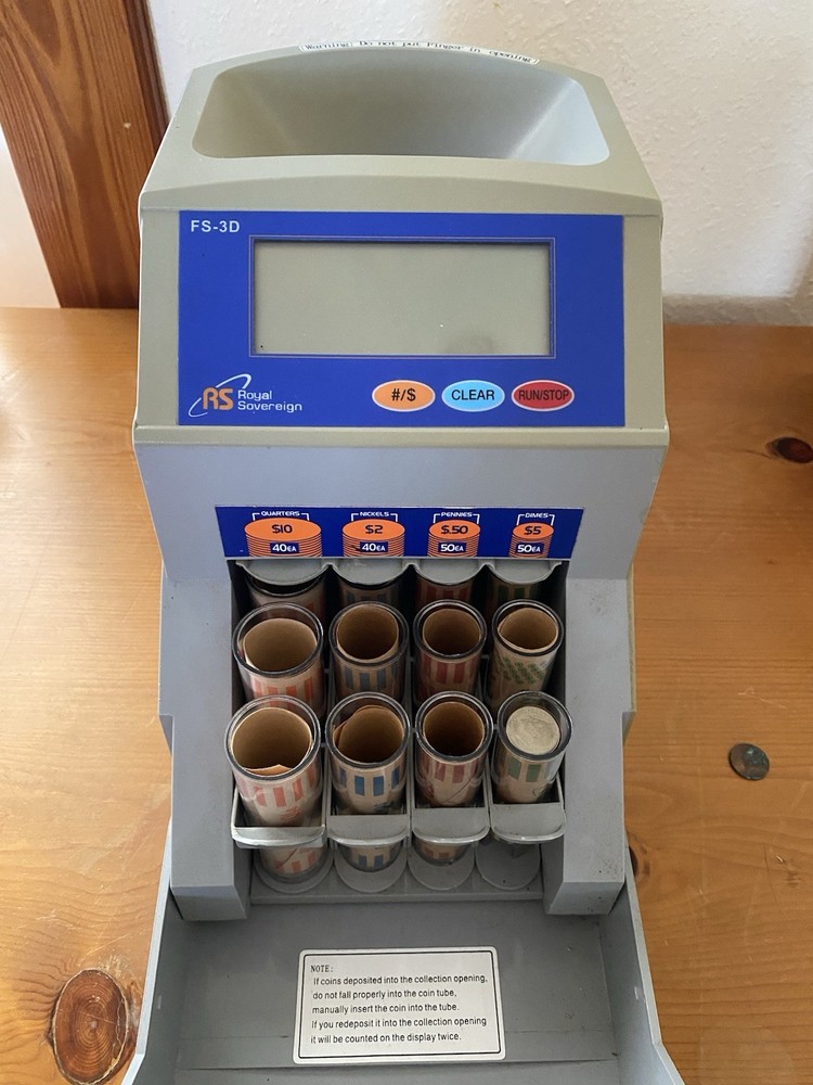 Royal Sovereign FS-3D Fast Sort Automatic Digital Coin Sorter Tested Working