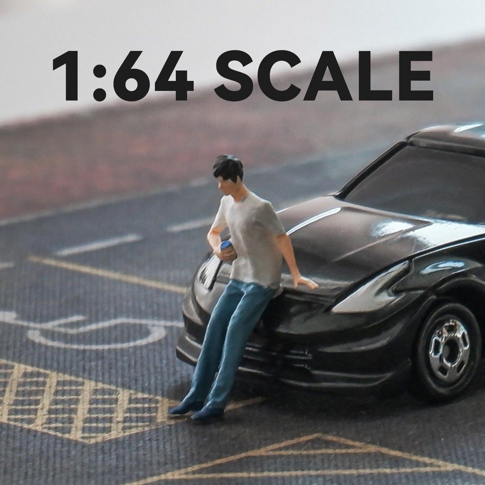 kivcmds Painted Figure 1:64 Scale Mini Model Trains Leaning Man