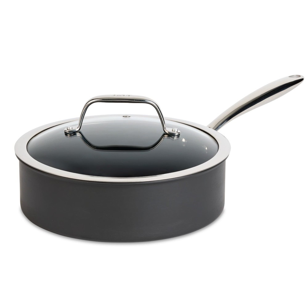 Hard Anodized Sauté Pan 3 Quart Black with Ceramic Nonstick Interior
