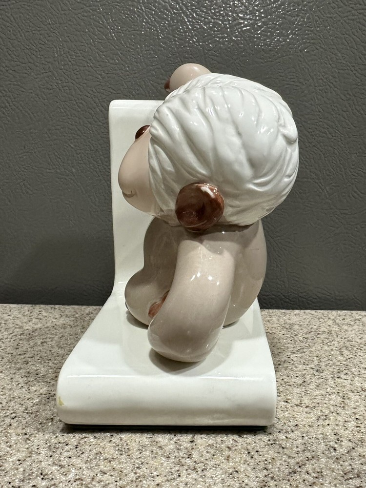 Vintage Lefton Cute Gorilla Monkey Bookend MCM Felt Bottom Pristine Condition