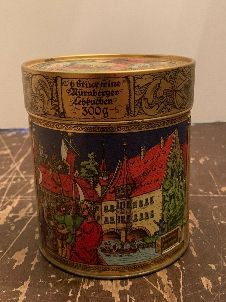 Vintage E Otto Schmidt German Candy Tin