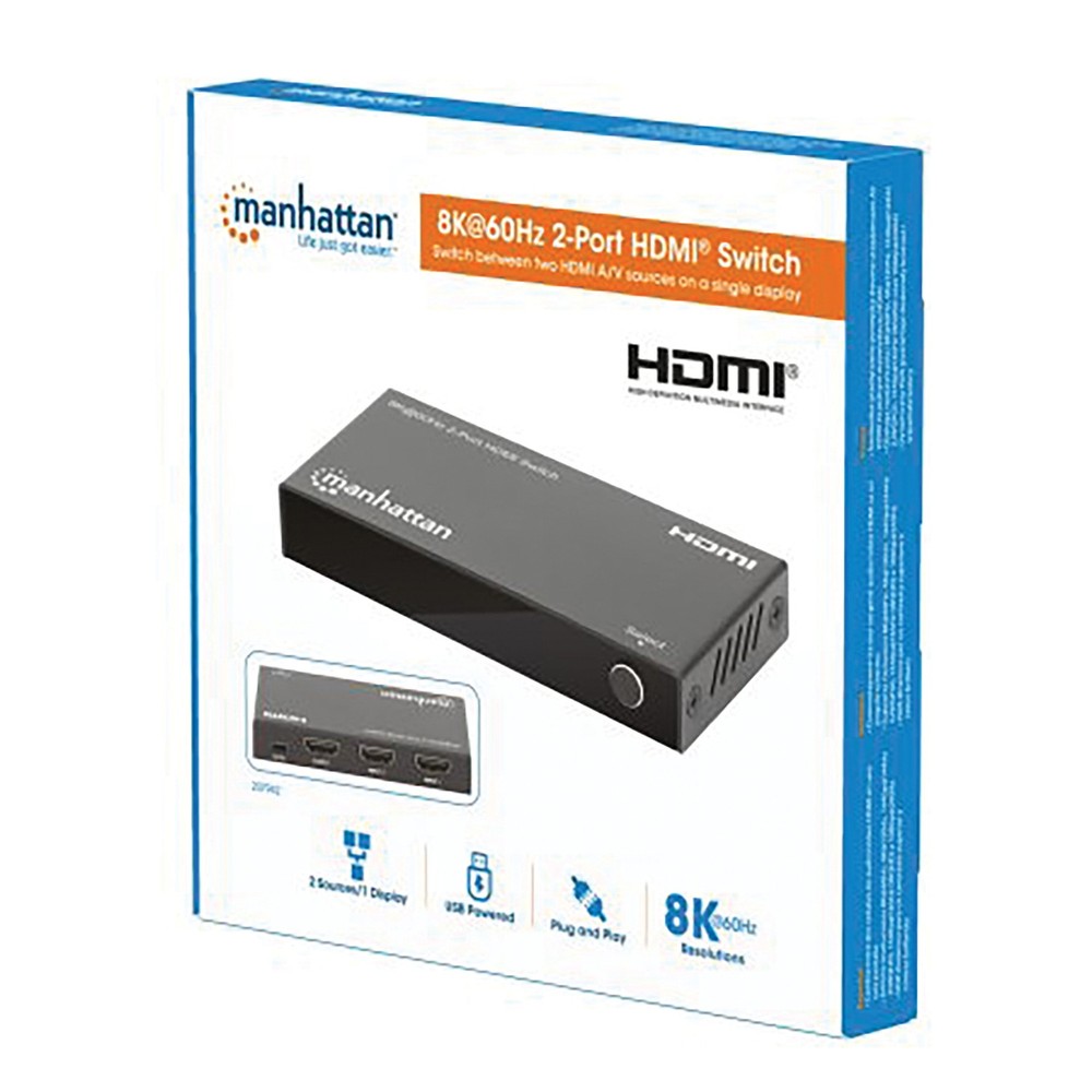 8K 60-Hz 2-Port HDMI Switch