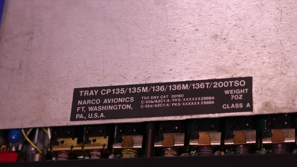 Narco CP135 and Tray