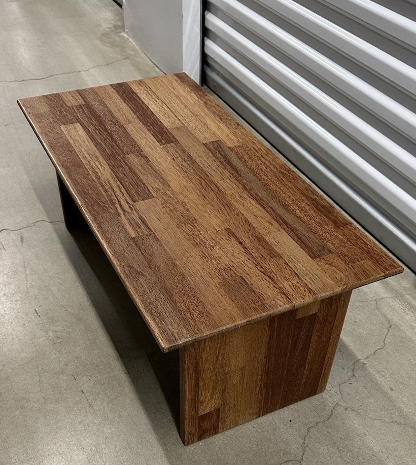 Handcrafted Solid Oak Vintage Folding Bench/Table, Circa 1970's