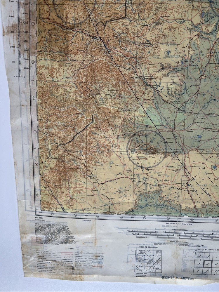 AAF CLOTH CHART Eastern Asia 1943