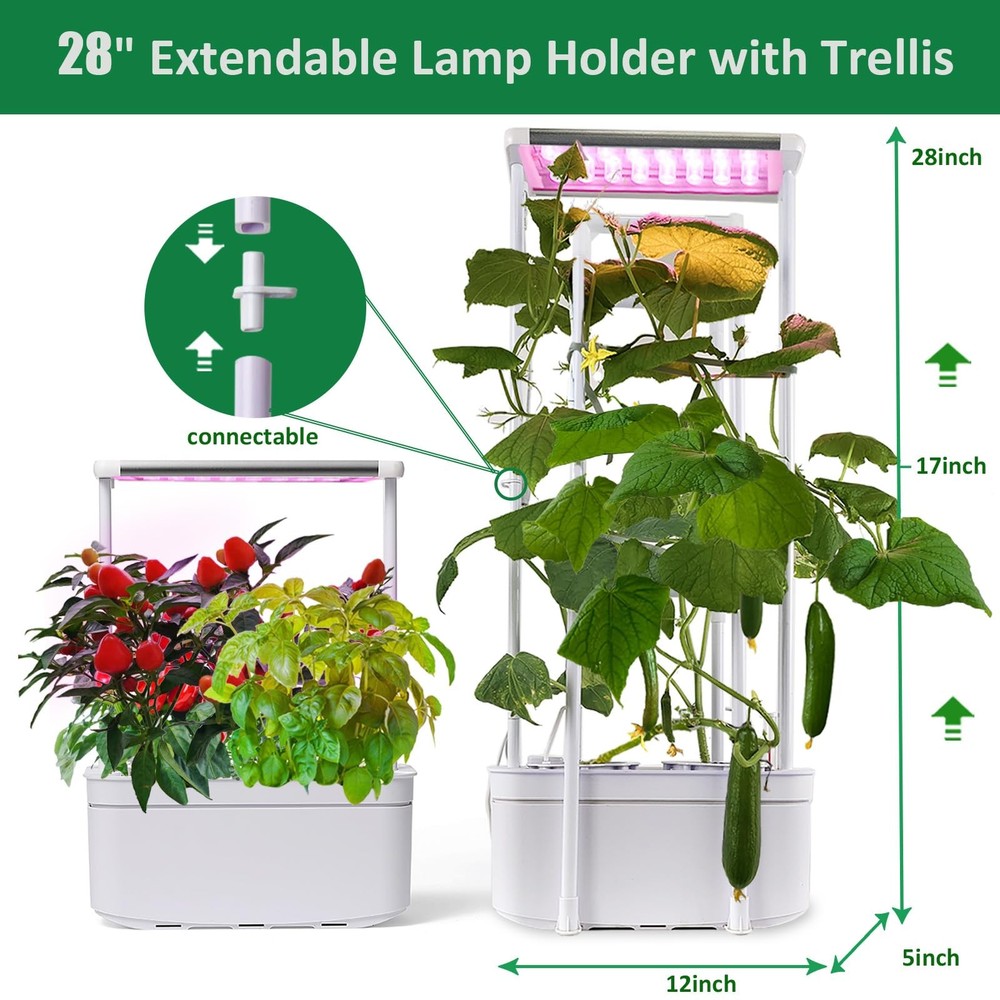 Hydroponics Growing System Kit With Trellissmart Hydroponic Gardening System Wit