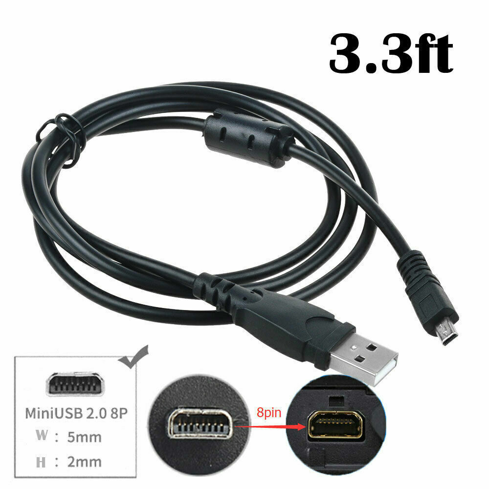 Fite ON USB Battery Charger Data SYNC Cable Cord Lead for Olympus camera VG-120
