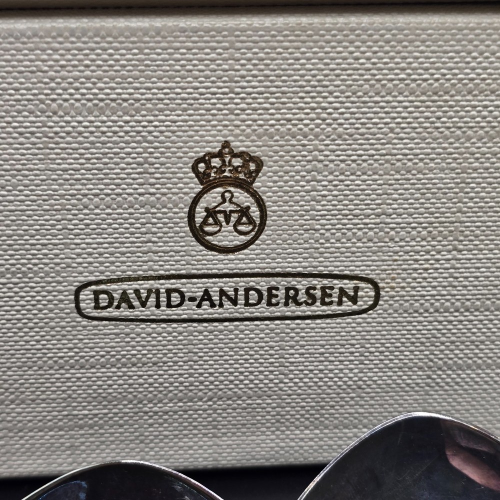 vintage 5 piece David Andersen 830s Silver Ringebu Serving Set spoon knife fork