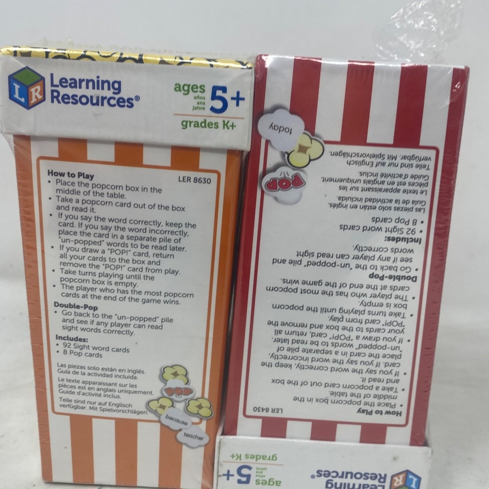Learning Resources Pop for Sight Words Bundle Language Building Skill Games