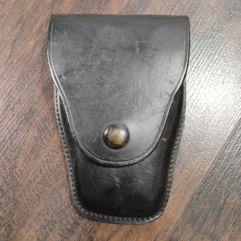 Vintage Leather Handcuff Pouch Case Holster And Flashlight Pepper Spray Holders
