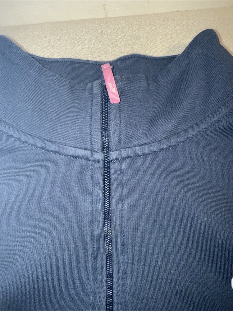 Vineyard Vines Mens navy Performance Quarter Zip Pull Over Size Medium