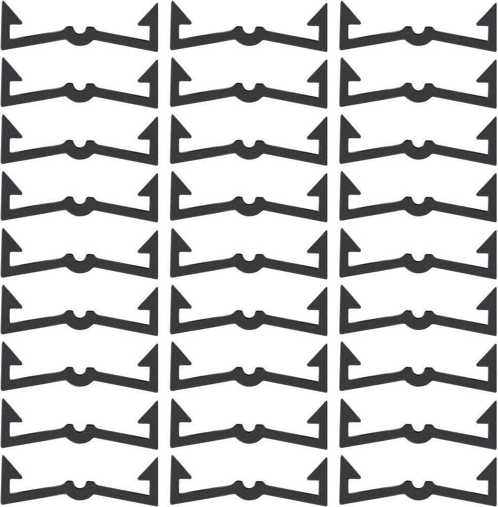 50 Pack Black Pegboard Hook Locks - Durable Retainers for Stable Organization