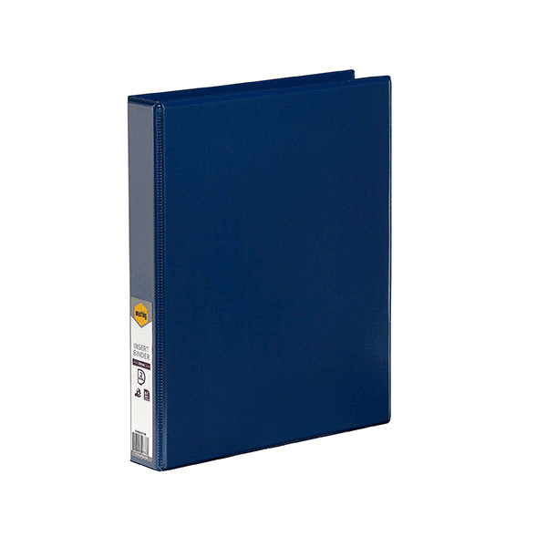 NEW Marbig Clear View Insert Ring Binder Folder 2D 25mm A4 Blue 20 Pack