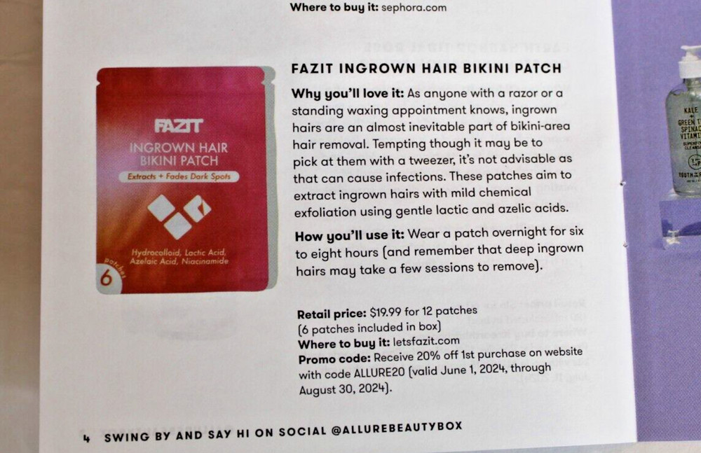 Fazit | Ingrown Hair Bikini Patch 6 Count New