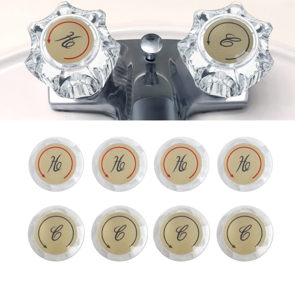 Replacement Faucet Index Button Set for Standard Double Handle Faucets