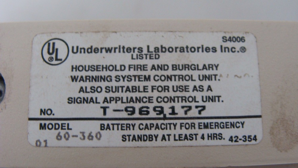 ITI 60-360 control panel for RF Commander III security system