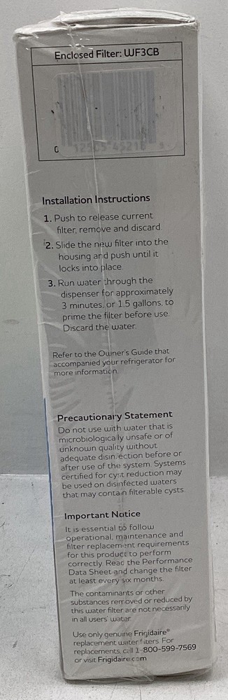 3 PACK Frigidaire WF3CB Refrigerator PureSource 3 Water & Ice Filter
