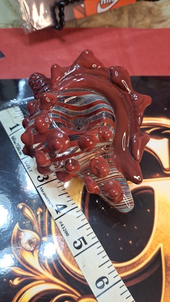 Conch Shell Art Hand Blown Glass Pipe
