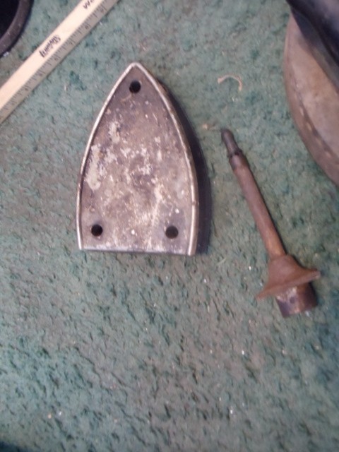 vintage Iron with Wood Handle