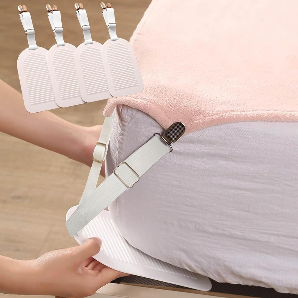 Bed Sheet Holders Straps Keep Sheets Tight & Easy Installation, 4pcs Adjustable