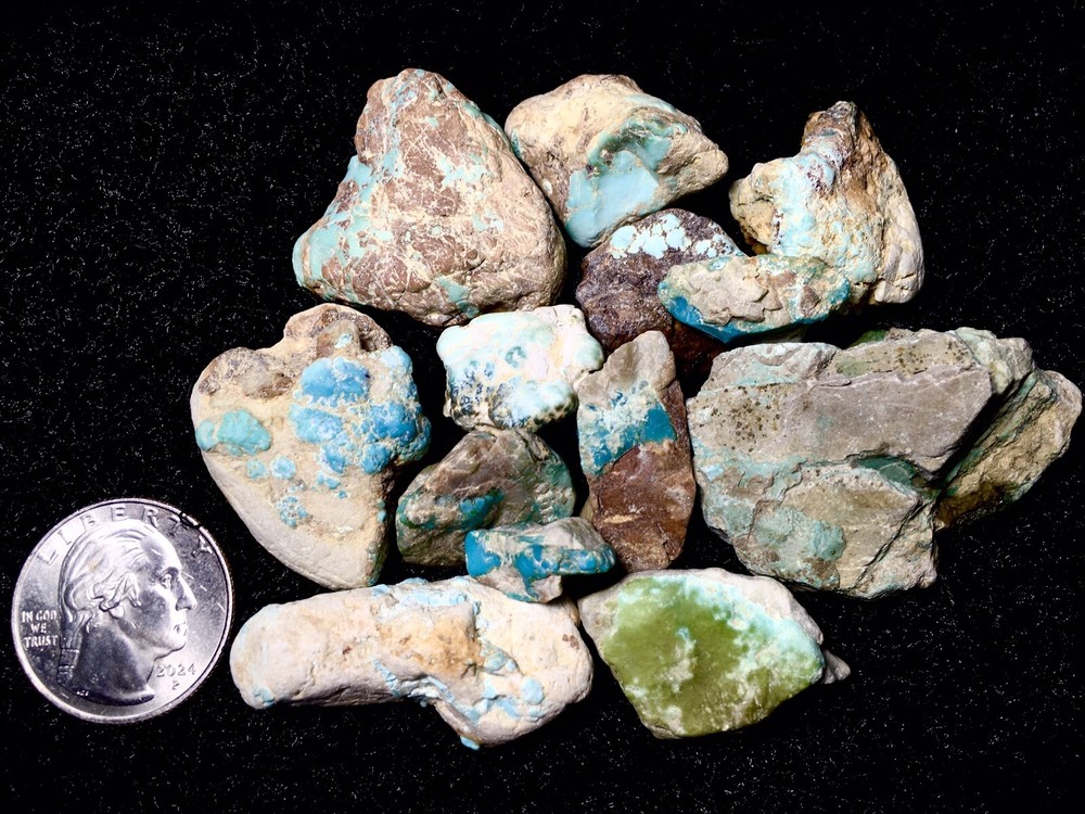 ~X - 14B Select Natural Royston Turquoise Rough