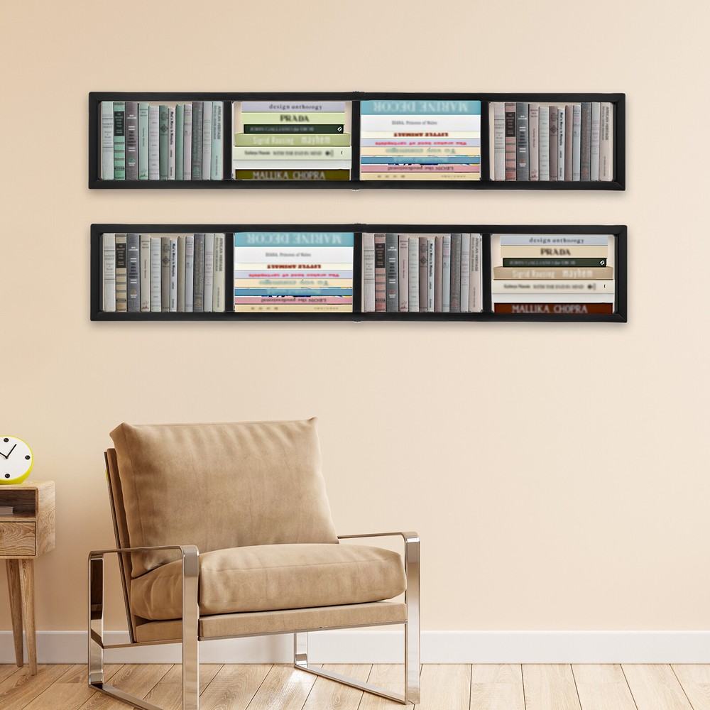 2 Organizer CD Wall Mount Rack DVD Holder Media Storage Case Horizontal/Vertical