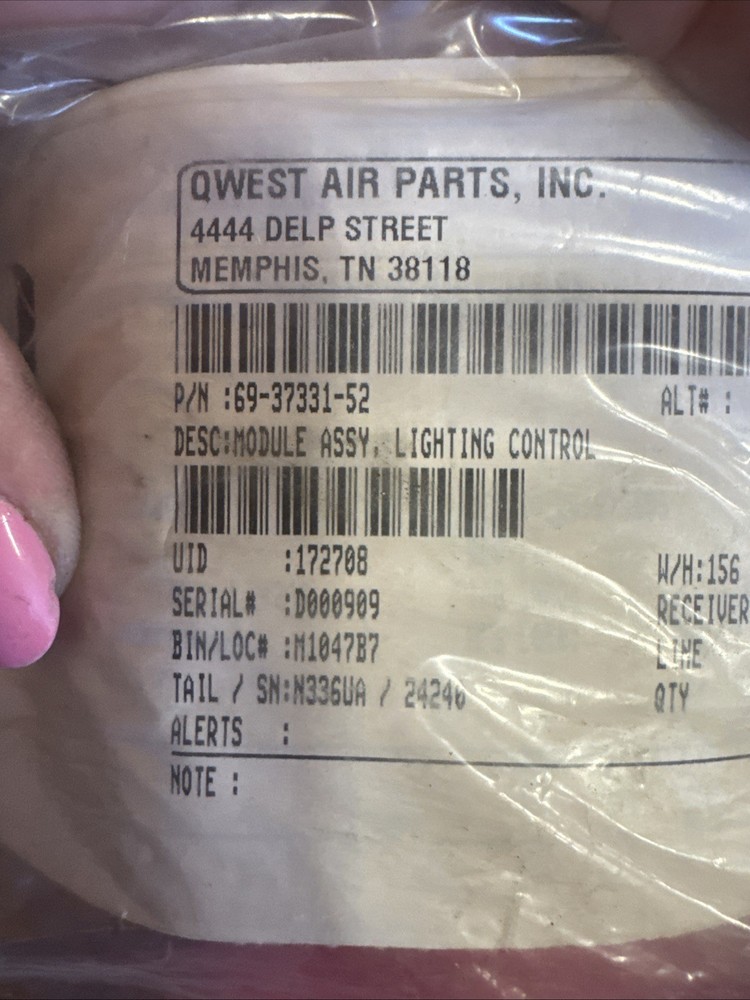 Boeing 69-37331-52 Lighting Control BIN13