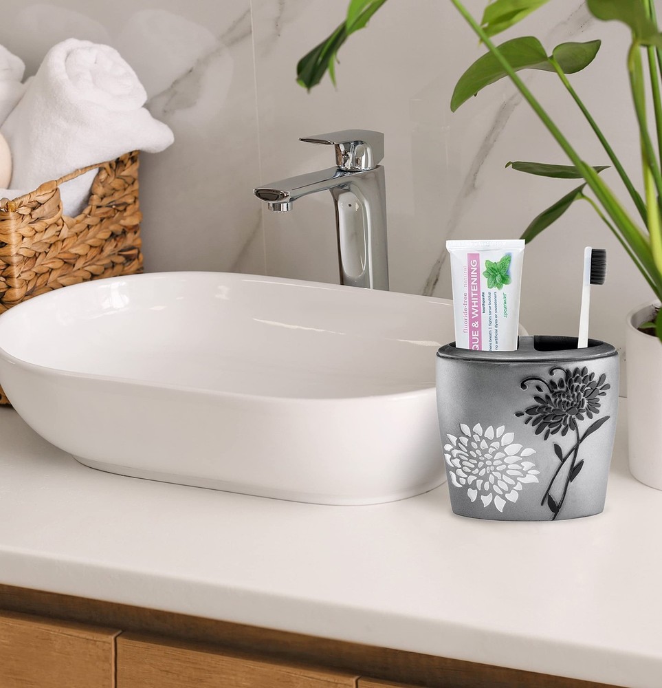 Toothbrush Holder Erica Collection Grey