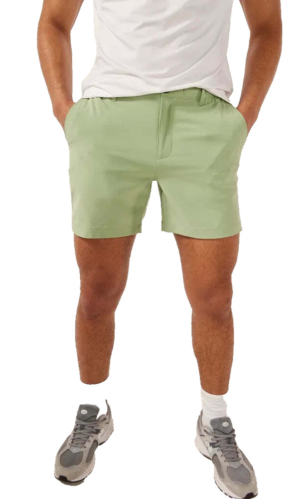 Chubbies Shorts The Basils Everywear 6" Performance Solid Green M Hidden Pocket